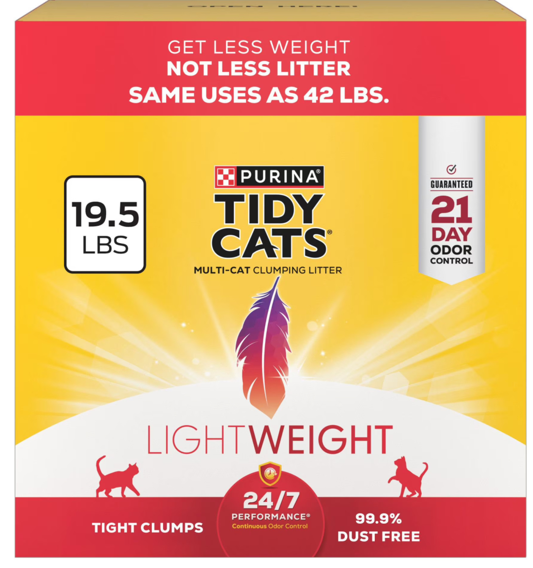 Tidy Cats LightWeight Multi-Cat Clumping Litter 19.5 lb