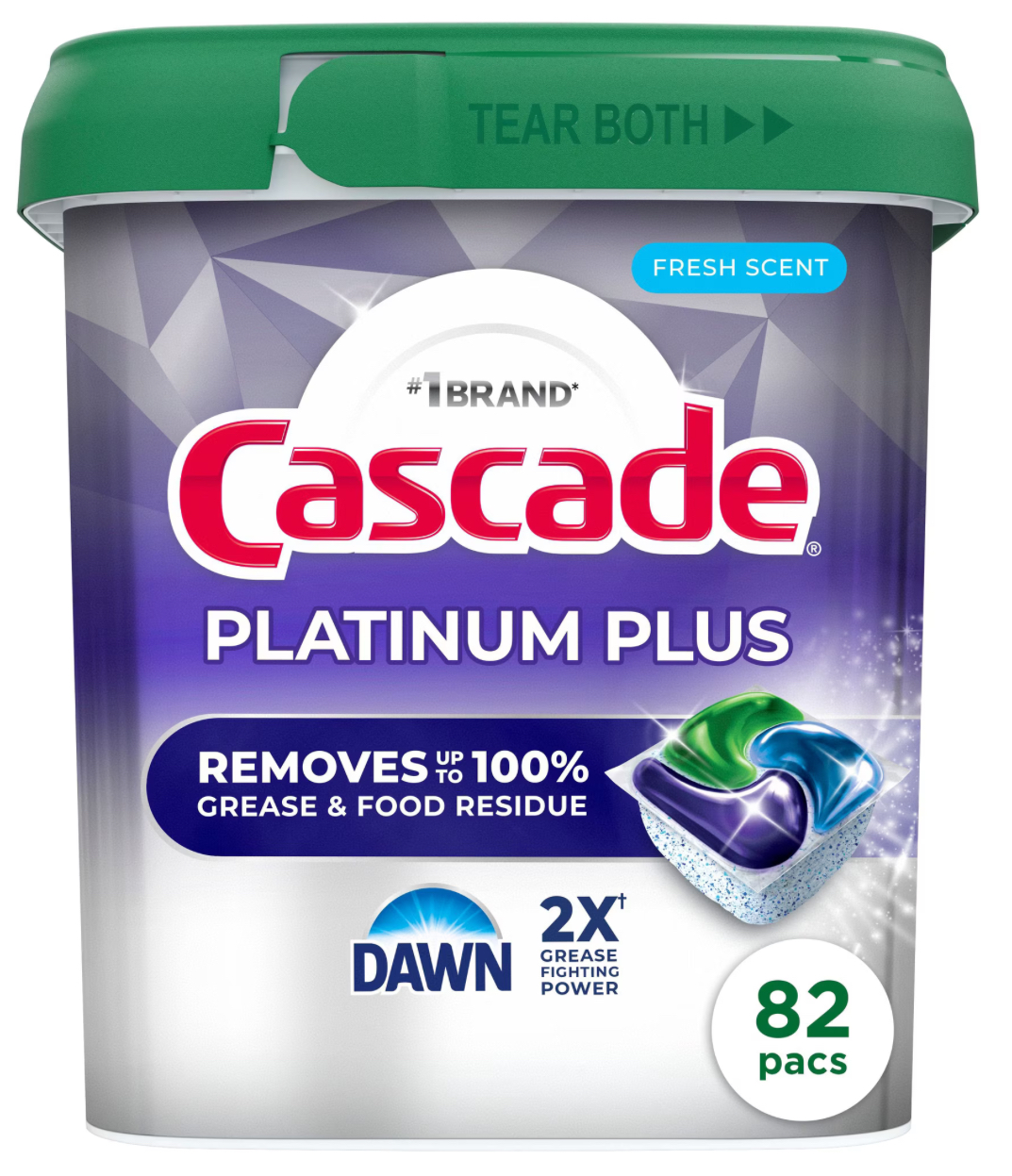 Cascade Platinum Plus Dishwasher Pods 82 ct
