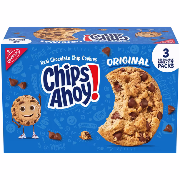 CHIPS AHOY! Chocolate Chip Cookies, Family Size, 18.2 oz. per pack
